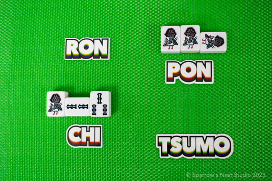 Riichi Mahjong Words - Graphic Sticker Pack