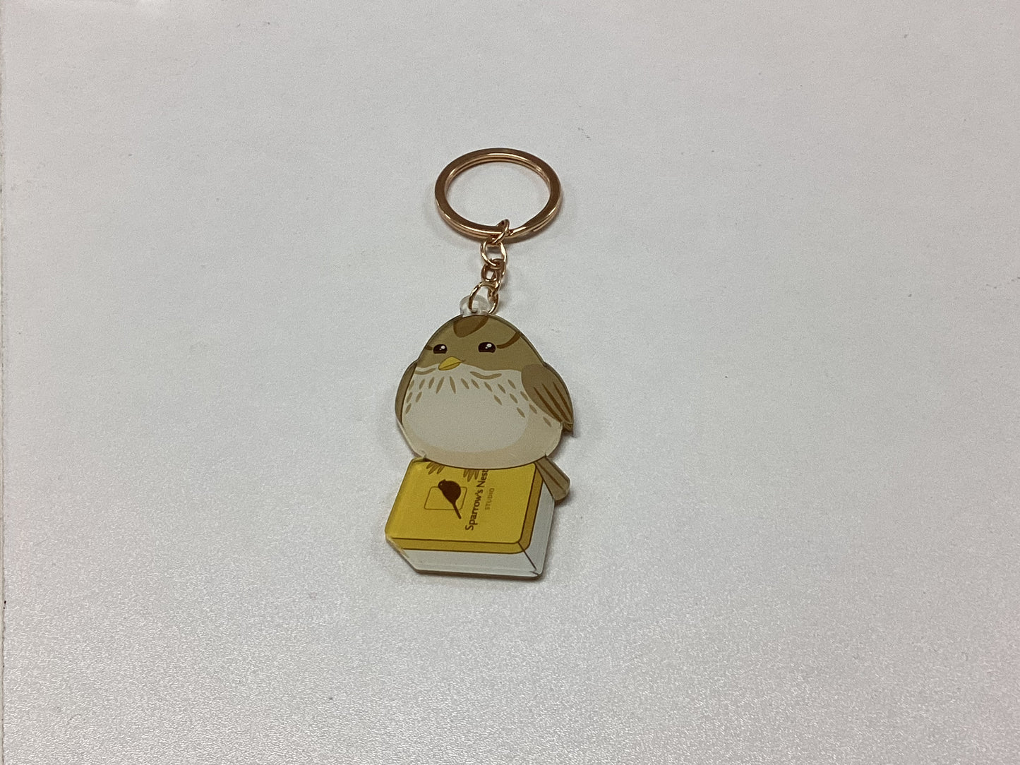 Mahjong keychain - borb and tile